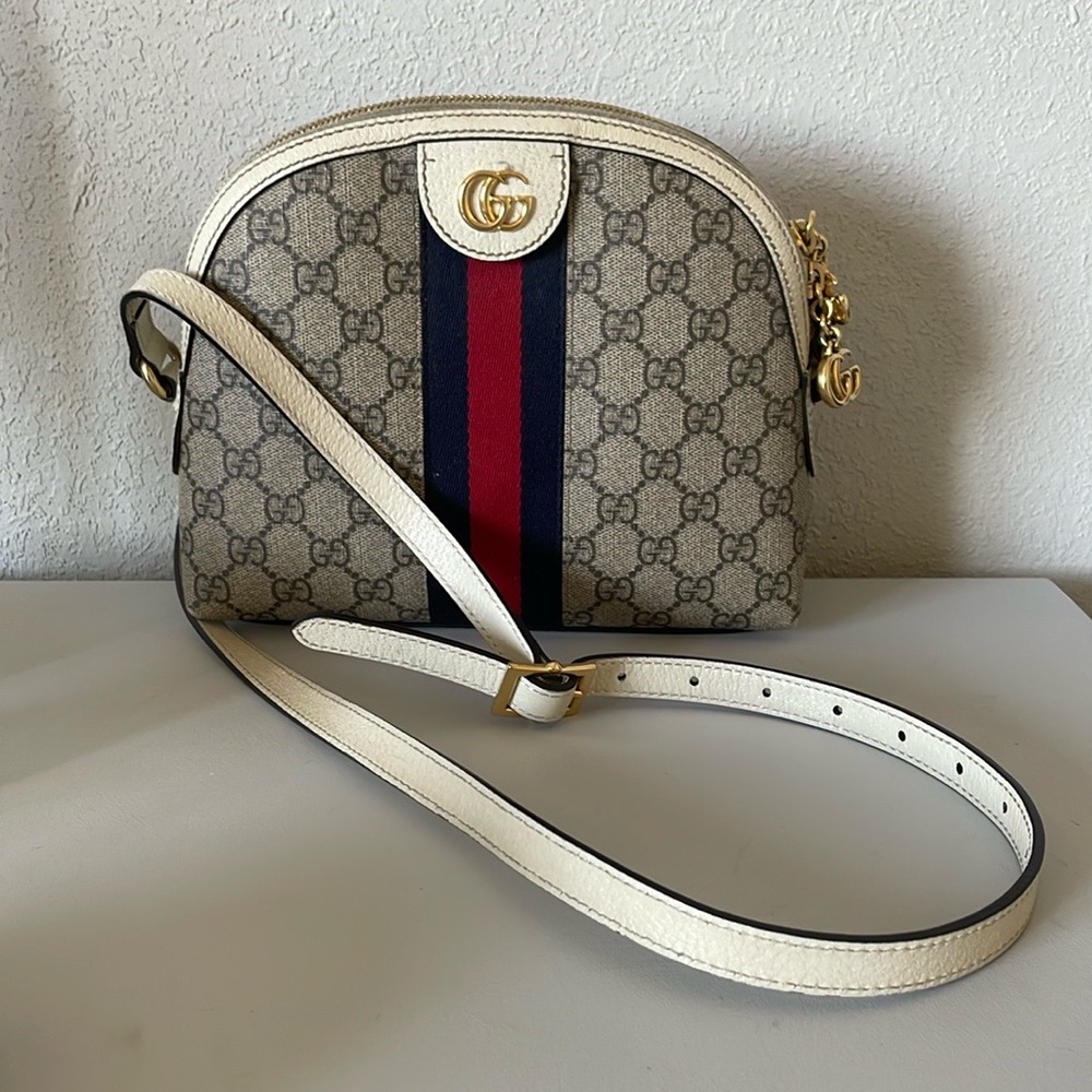 Gucci Beige and Red Crossbody Bag- Ophidia